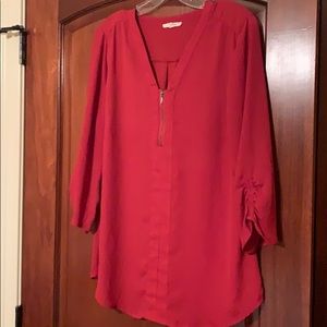 Currant red blouse